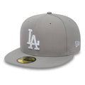 LA Dodgers MLB Basic Grey 59FIFTY Fitted Cap-Benirox