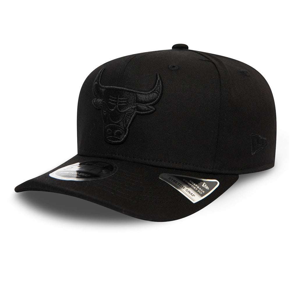 Chicago Bulls Tonal Black 9FIFTY Stretch Snap Cap-Benirox