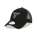 Chicago Bulls Tonal Black A-Frame Trucker Cap-Benirox