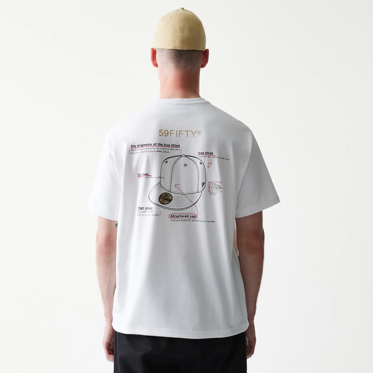 59FIFTY Fitted Cap Description Graphic White T-Shirt-Benirox