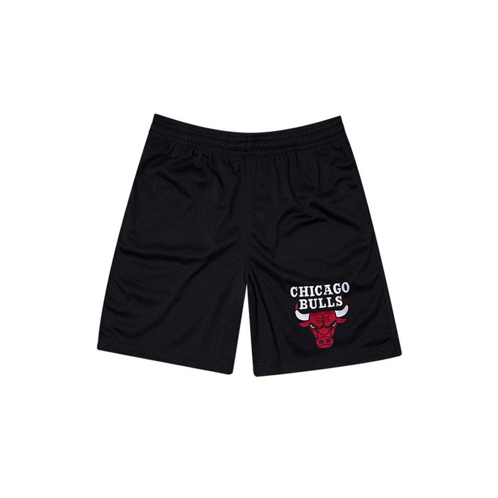 Chicago Bulls NBA Mesh Black Oversized Shorts-Benirox