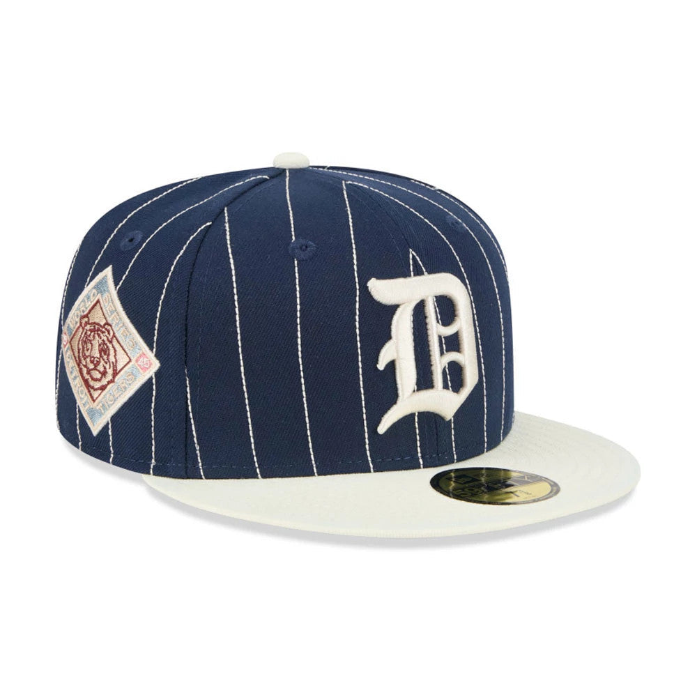 Detroit Tigers MLB Stripes Dark Blue 59FIFTY Fitted Cap-Benirox