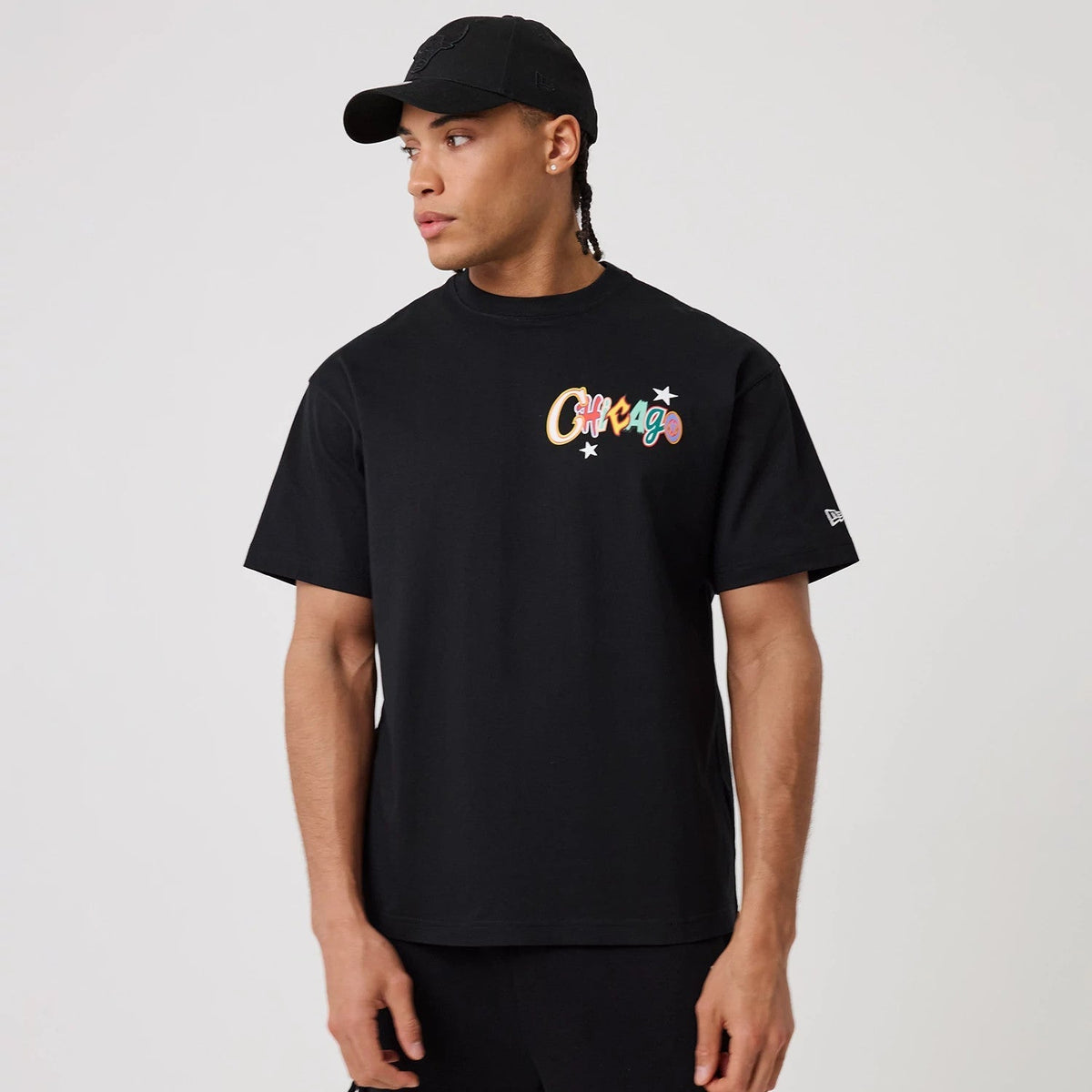 Chicago Bulls MLB Word Art Black T-Shirt-Benirox