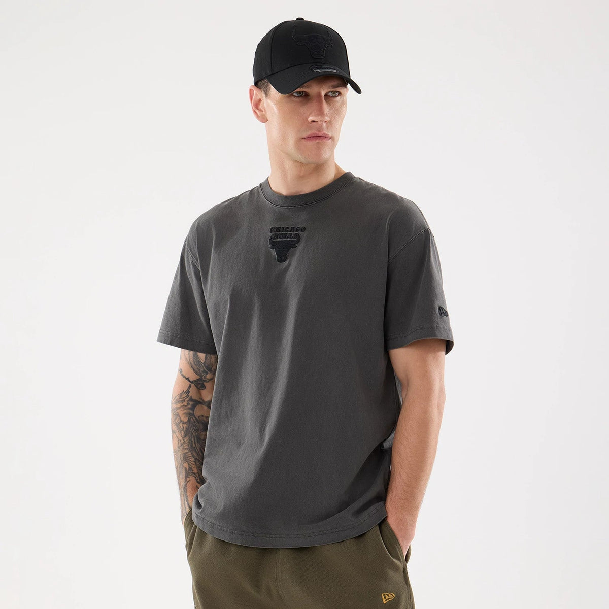 Chicago Bulls NBA Shadow Pop Black T-Shirt-Benirox