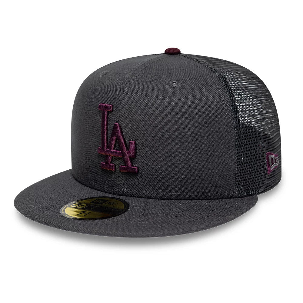 LA Dodgers MLB Hydrangea Dark Grey 59FIFTY Fitted Cap-Benirox