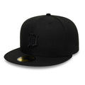 Detroit Tigers MLB Black On Black 59FIFTY Fitted Cap-Benirox
