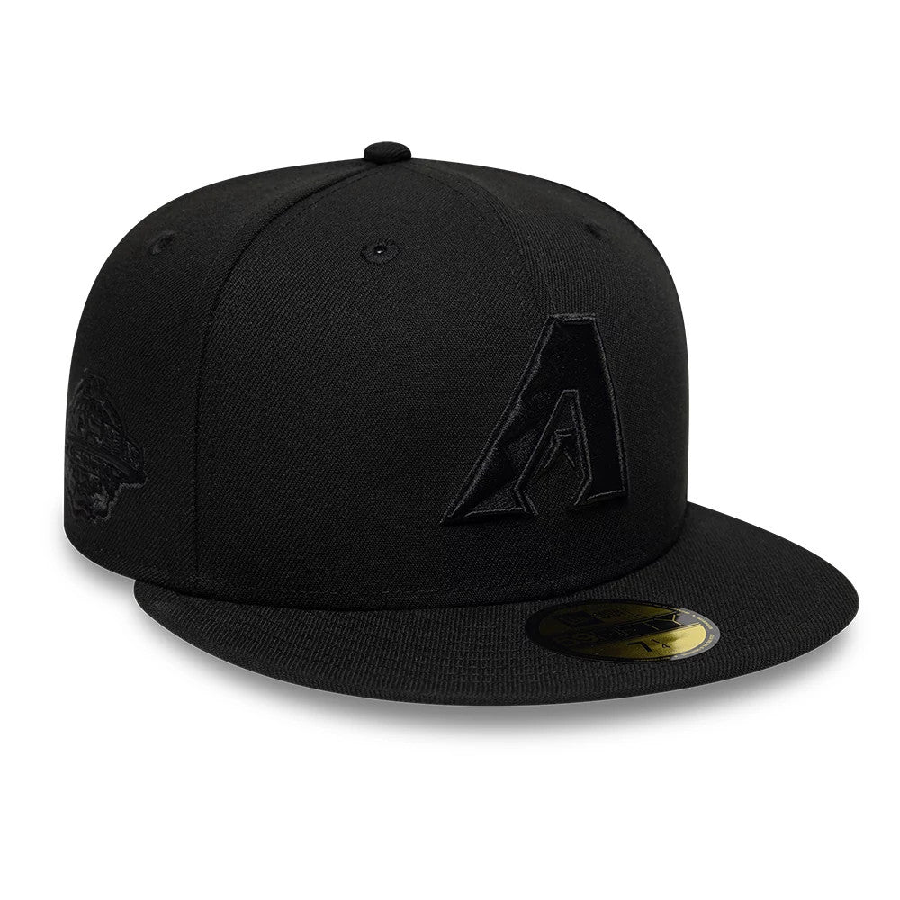 Arizona Diamondbacks MLB Black On Black 59FIFTY Fitted Cap-Benirox