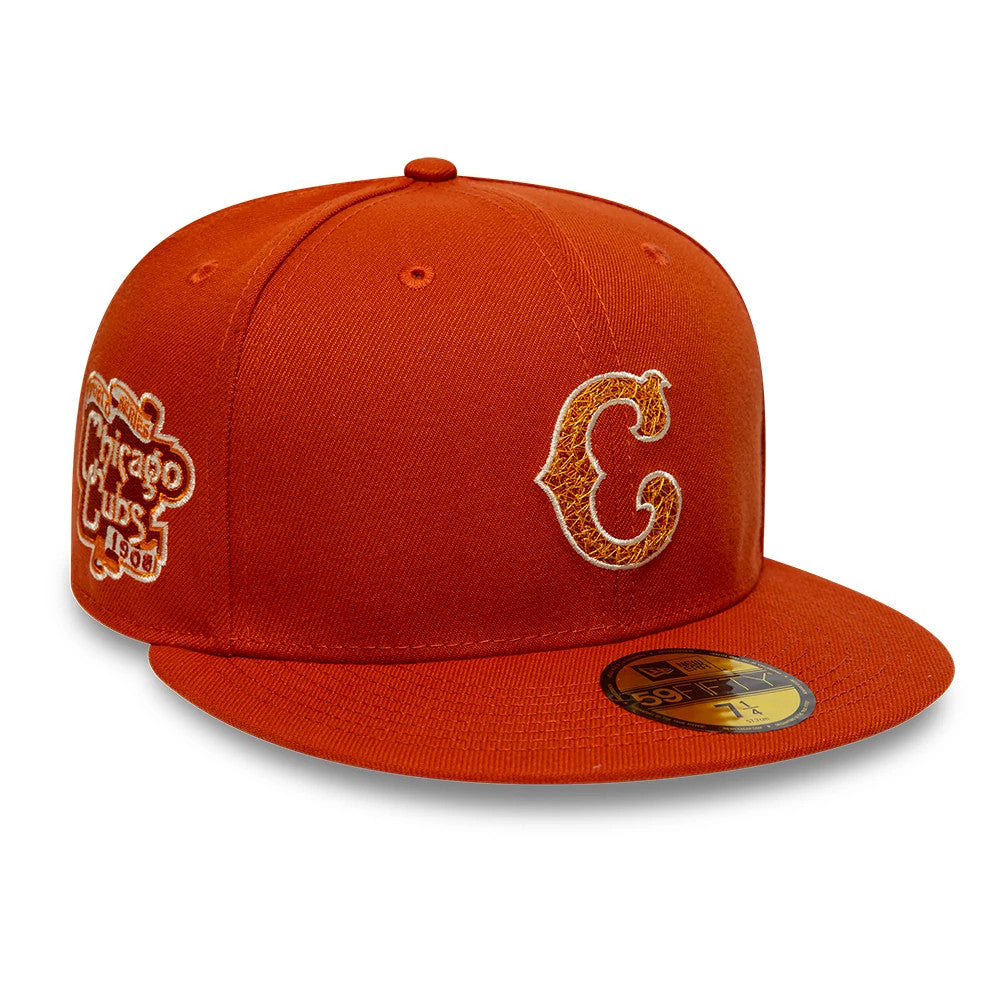 Chicago Cubs MLB Pack Dark Orange 59FIFTY Fitted Cap-Benirox