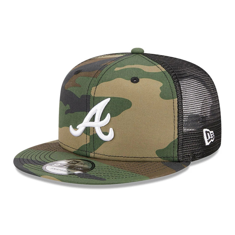 Atlanta Braves MLB Evergreen Camo 9FIFTY Trucker Adjustable Cap-Benirox