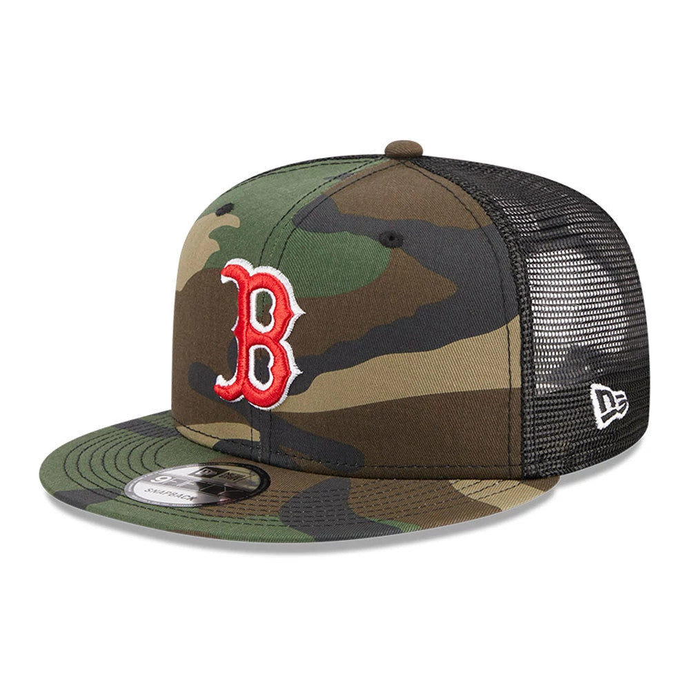 Boston Red Sox MLB Evergreen Camo 9FIFTY Trucker Adjustable Cap-Benirox