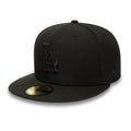 LA Dodgers MLB Black on Black 59FIFTY Fitted Cap-Benirox