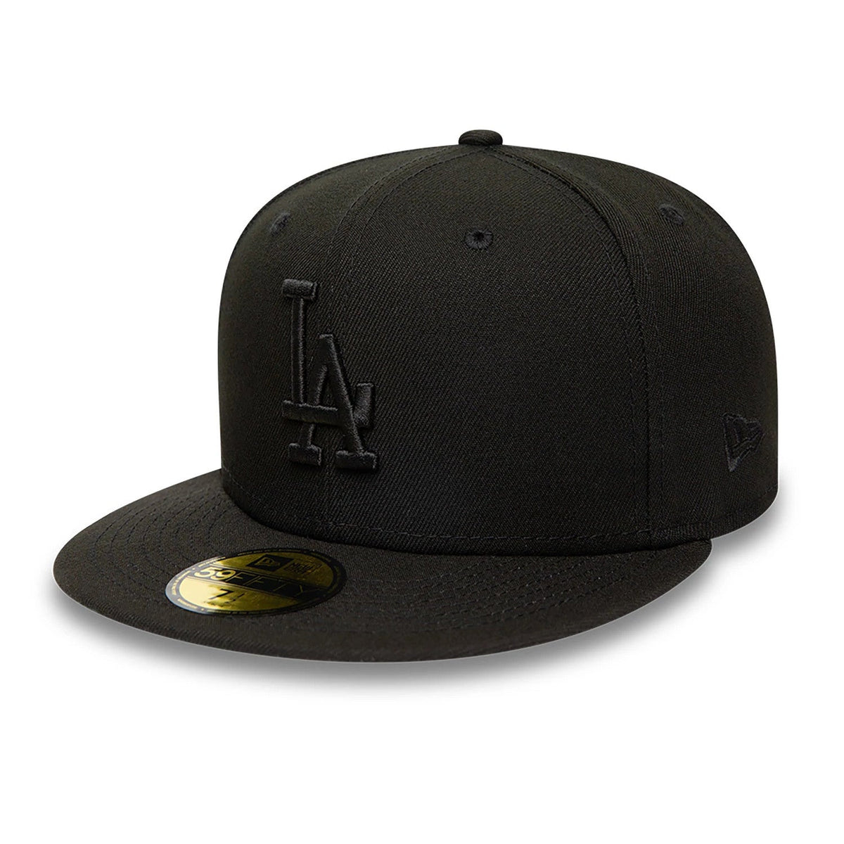 LA Dodgers MLB Black on Black 59FIFTY Fitted Cap-Benirox
