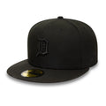 Detroit Tigers MLB Black on Black 59FIFTY Fitted Cap-Benirox