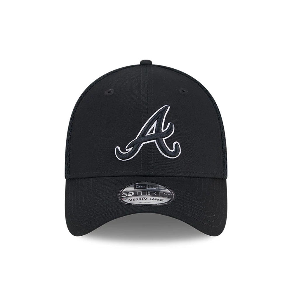 Atlanta Braves MLB Evergreen Neo Black 39THIRTY Stretch Fit Cap-Benirox