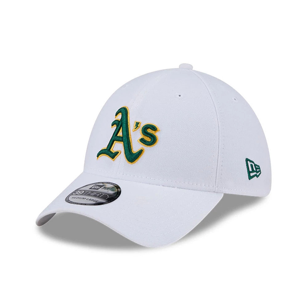 Athletics MLB Evergreen White 39THIRTY Stretch Fit Cap-Benirox