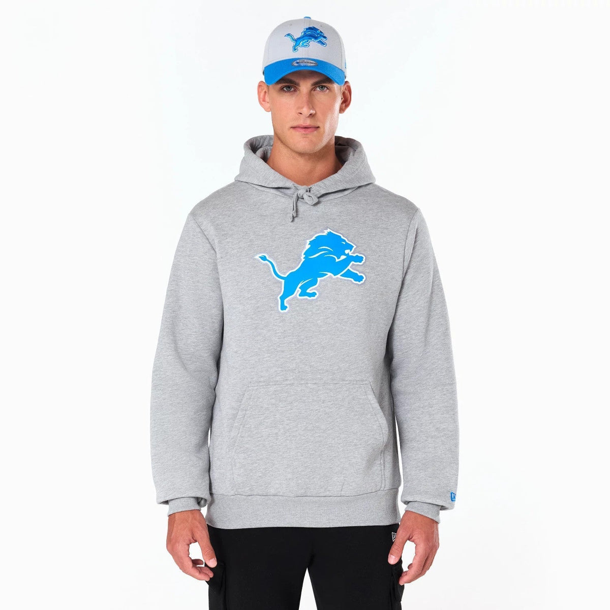 Detroit Lions NFL Grey Pullover Hoodie-Benirox