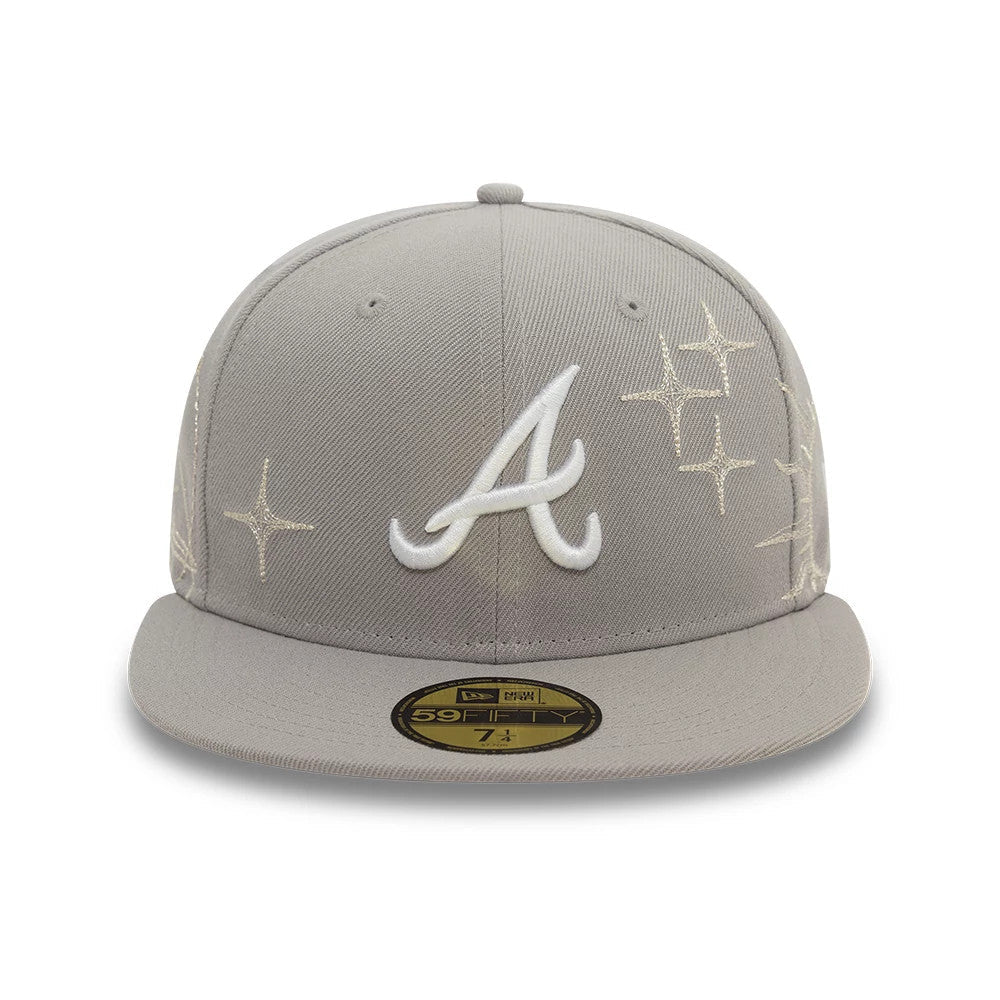 Atlanta Braves MLB Zodiac Grey 59FIFTY Fitted Cap-Benirox