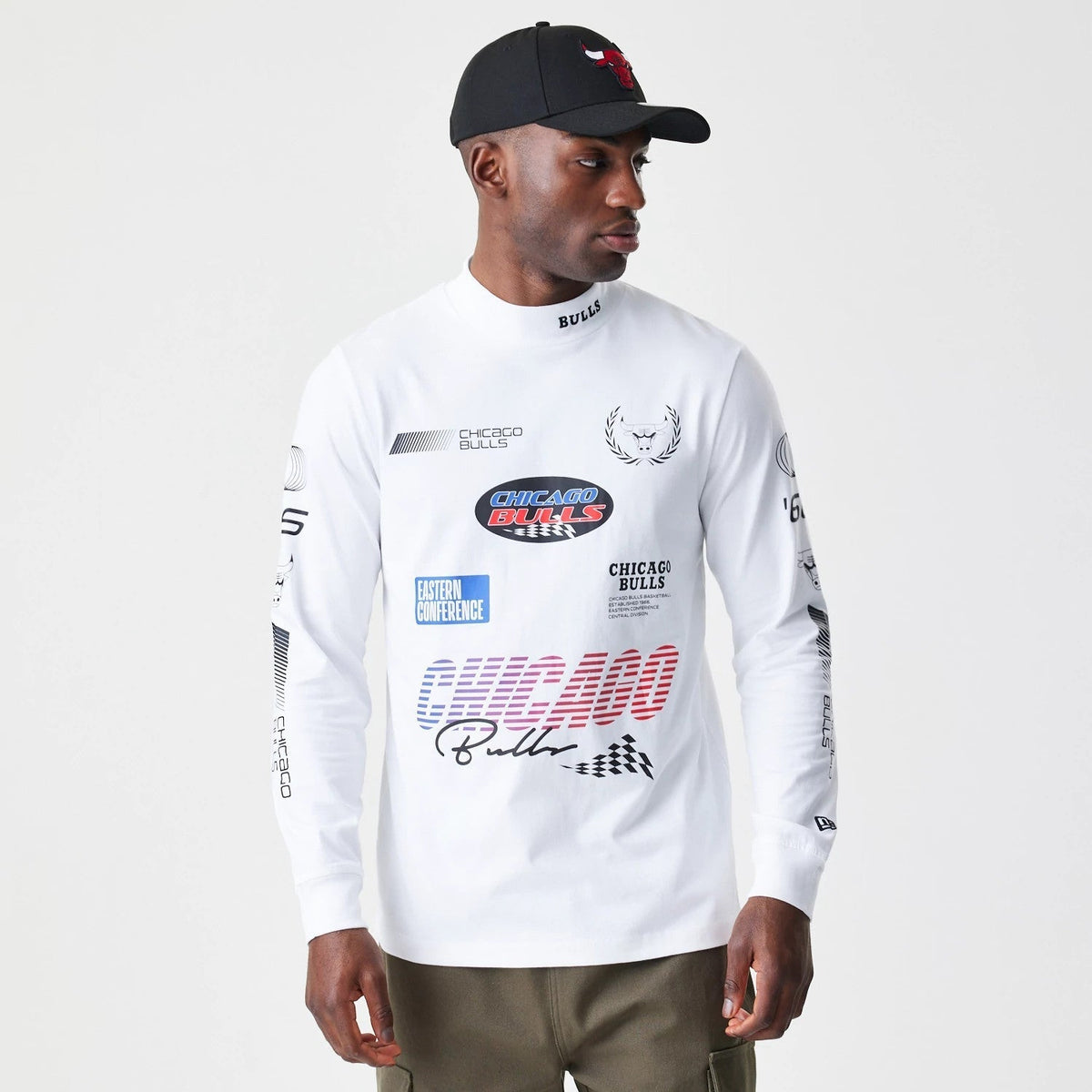 Chicago Bulls Modern Driver White Long Sleeve T-Shirt-Benirox