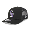 Colorado Rockies MLB Evergreen Black 9SEVENTY Stretch Snap Adjustable Cap-Benirox