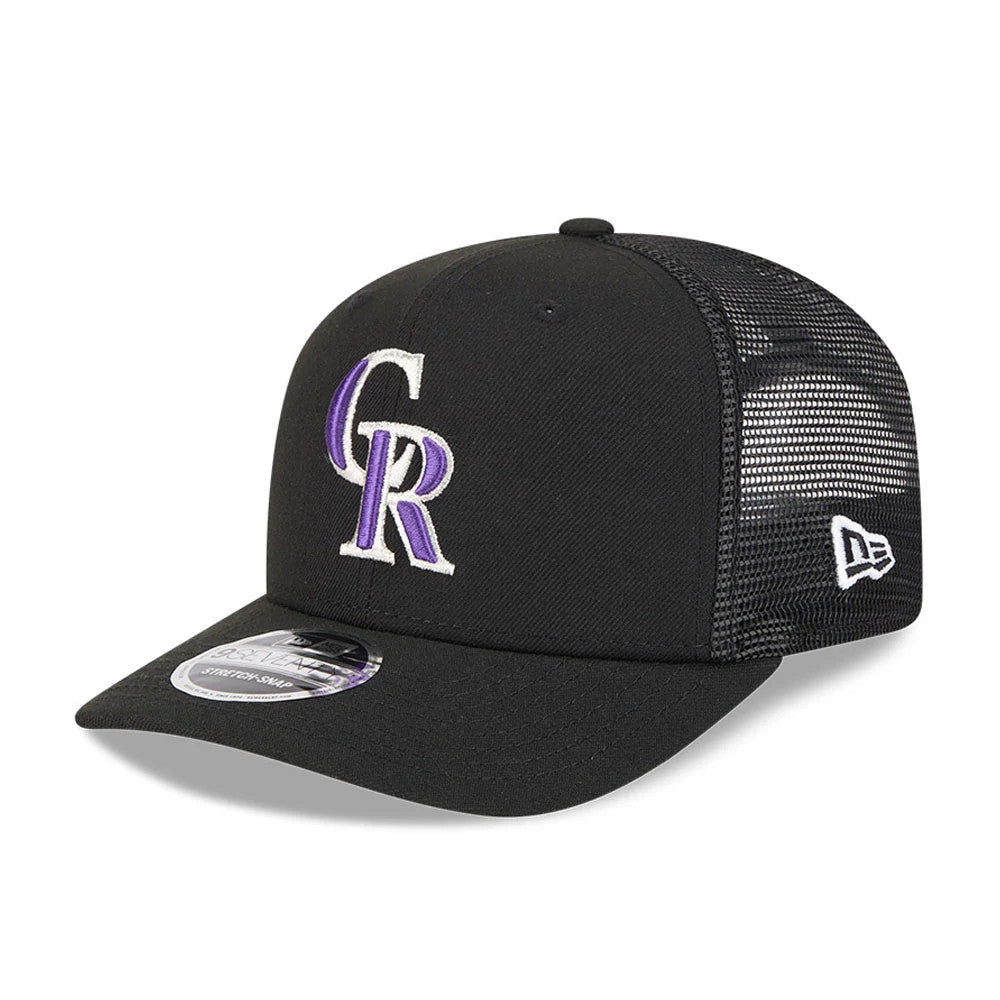 Colorado Rockies MLB Evergreen Black 9SEVENTY Stretch Snap Adjustable Cap-Benirox