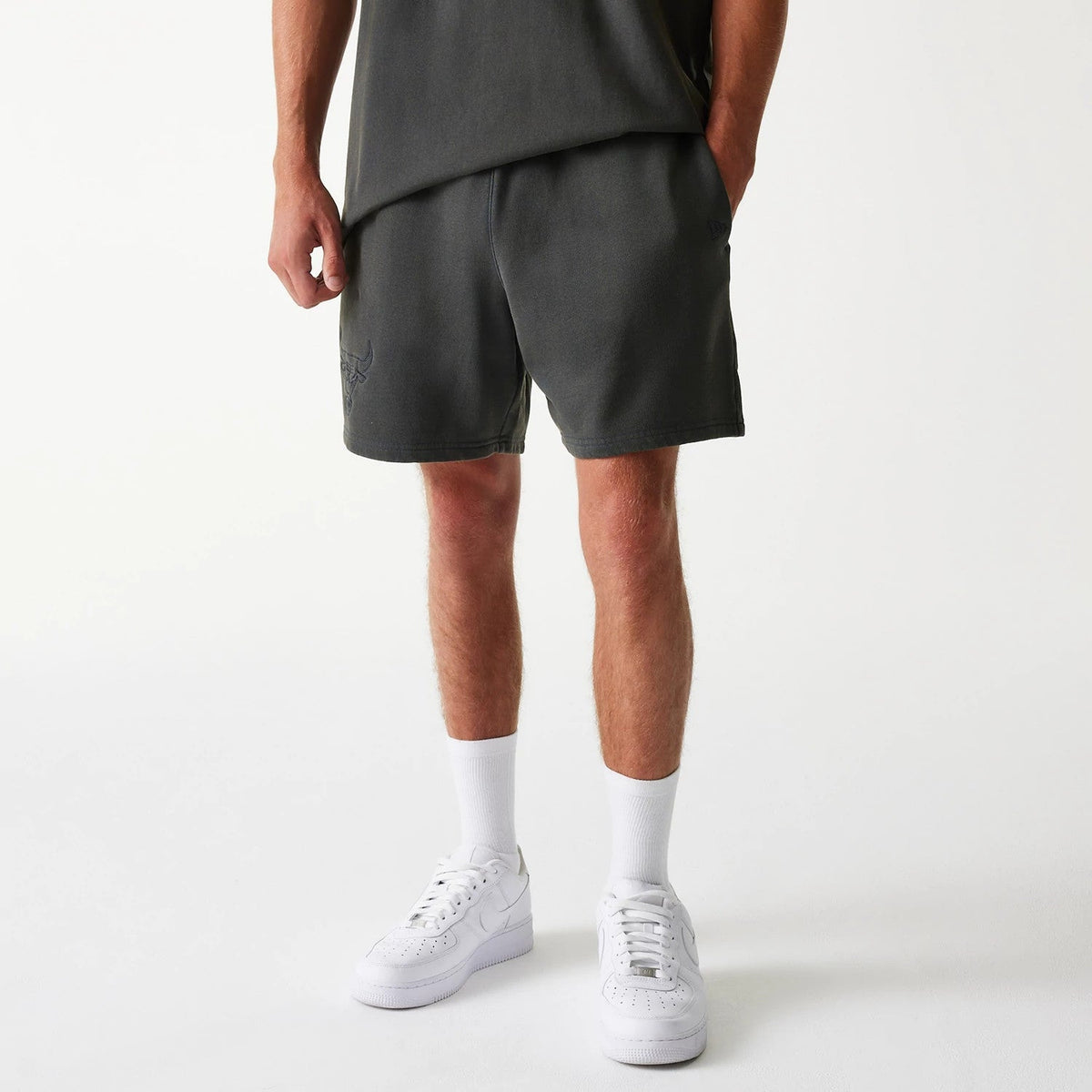 Chicago Bulls NBA Washed Grey Shorts-Benirox
