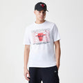 Chicago Bulls NBA Stack Wordmark White T-Shirt-Benirox