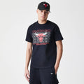 Chicago Bulls NBA Stack Wordmark Black T-Shirt-Benirox