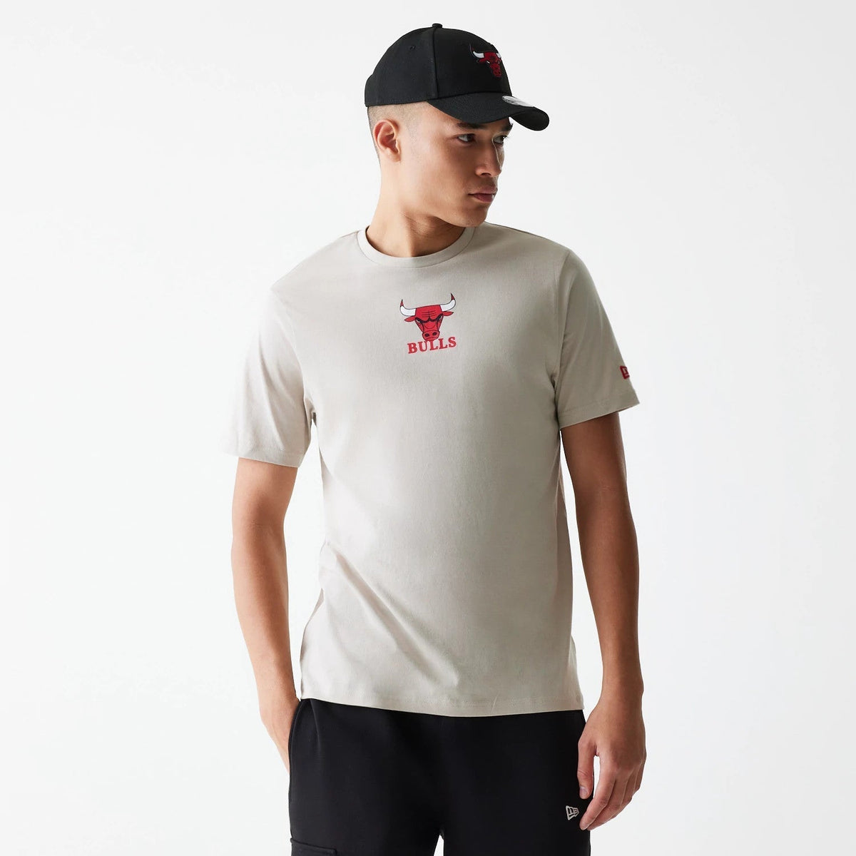 Chicago Bulls NBA Logo Cream T-Shirt-Benirox