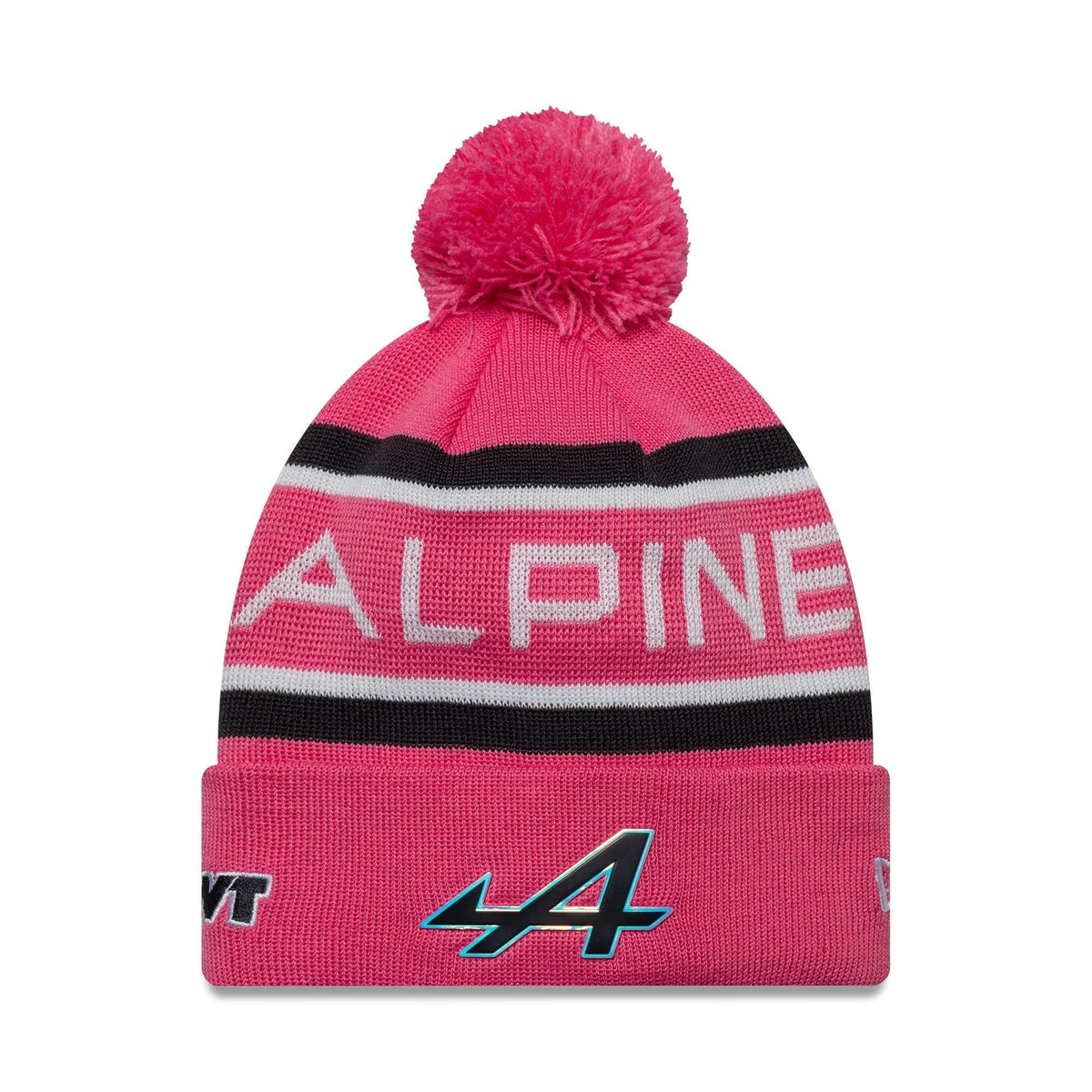Alpine Racing Youth Replica Pierre Gasly Pink Cuff Knit Beanie Hat-Benirox