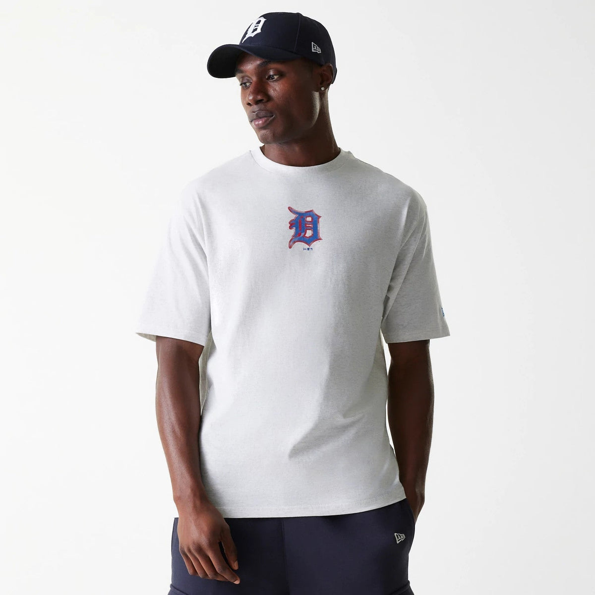 Detroit Tigers MLB World Series Pastel Grey Oversized T-Shirt-Benirox