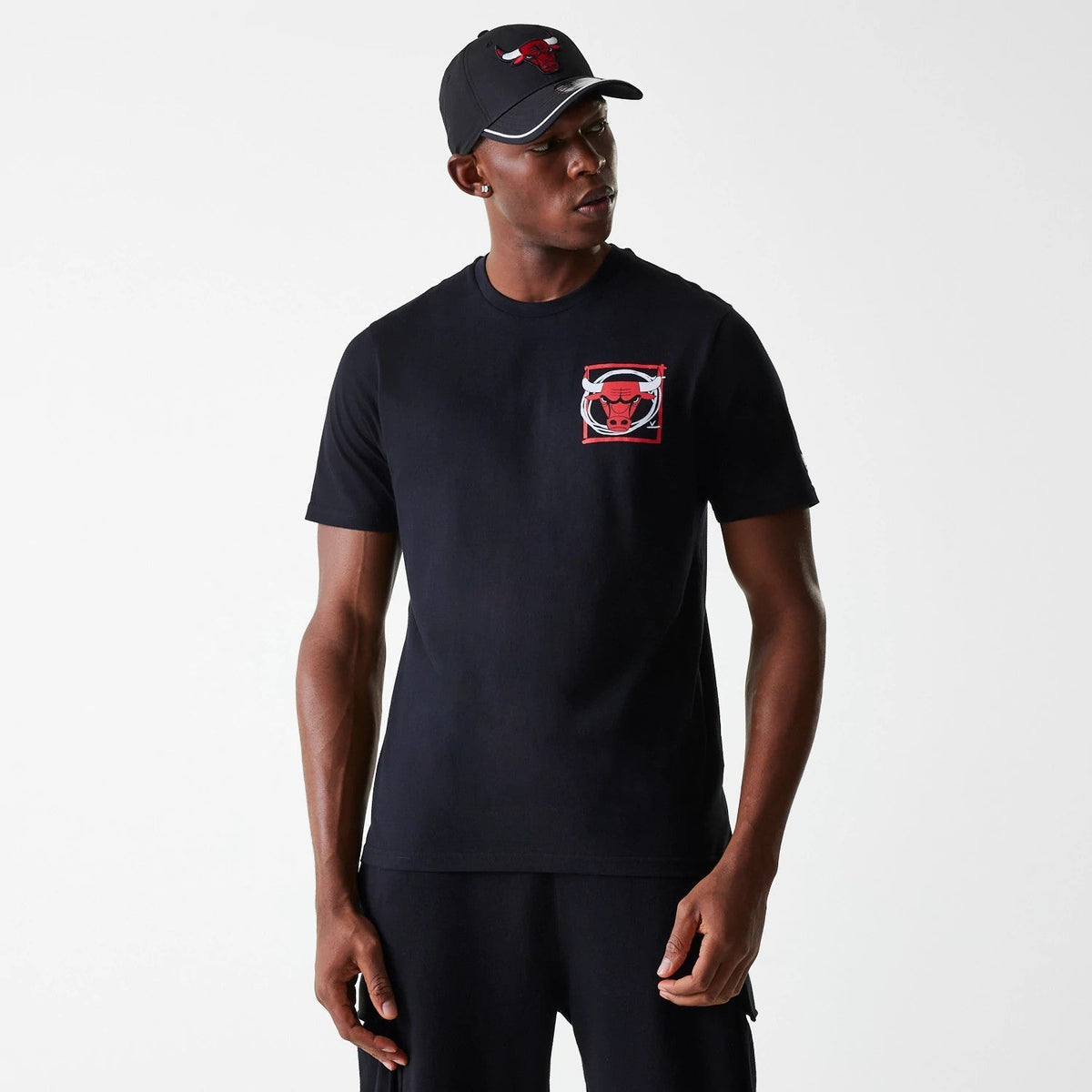 Chicago Bulls NBA Photographic Print Black T-Shirt-Benirox