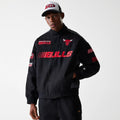 Chicago Bulls NBA Black Motorsports Jacket-Benirox