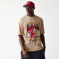 Kansas City Chiefs NFL Washed Super Bowl Beige Oversized T-Shirt-Benirox