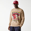 Kansas City Chiefs NFL Washed Super Bowl Beige Oversized Crew Neck Sweater-Benirox