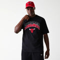 Chicago Bulls NBA Arch Graphic Black Oversized T-Shirt-Benirox