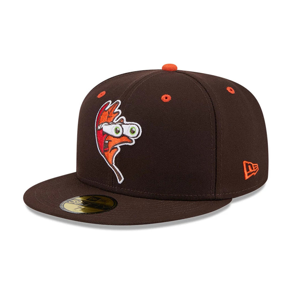 Hartford Yard Goats MiLB Theme Night Dark Brown 59FIFTY Fitted Cap-Benirox