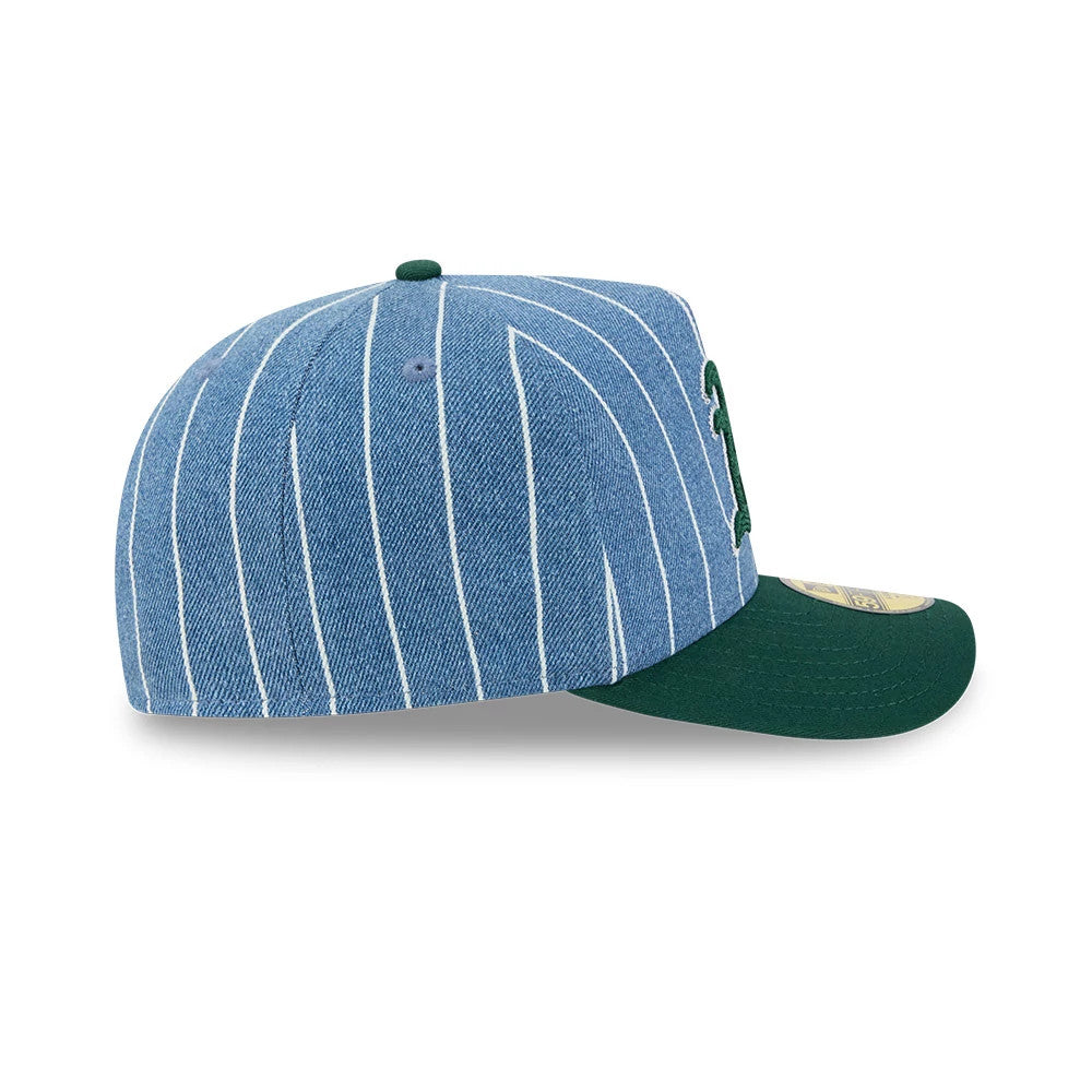 Athletics MLB Parallel Blue 59FIFTY A-Frame Fitted Cap-Benirox
