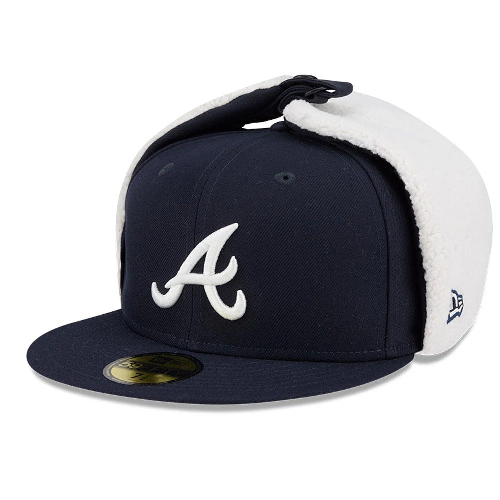 Atlanta Braves MLB Classic Navy Dogear 59FIFTY Fitted Cap-Benirox