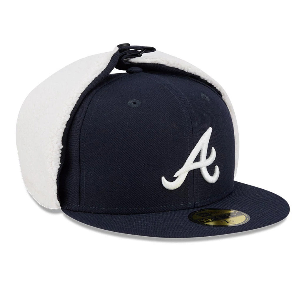 Atlanta Braves MLB Classic Navy Dogear 59FIFTY Fitted Cap-Benirox