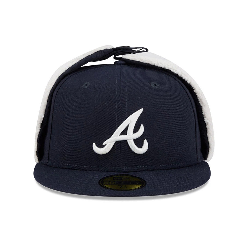 Atlanta Braves MLB Classic Navy Dogear 59FIFTY Fitted Cap-Benirox
