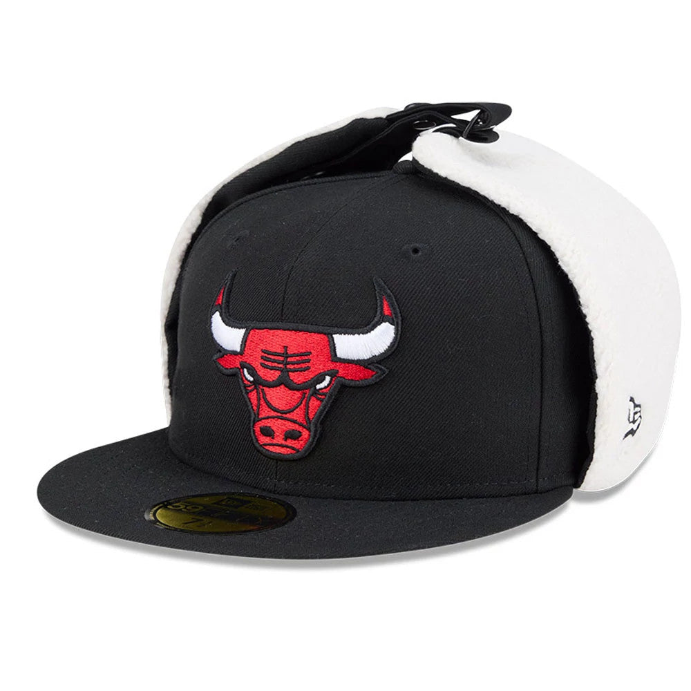 Chicago Bulls NBA Classic Black Dogear 59FIFTY Fitted Cap-Benirox