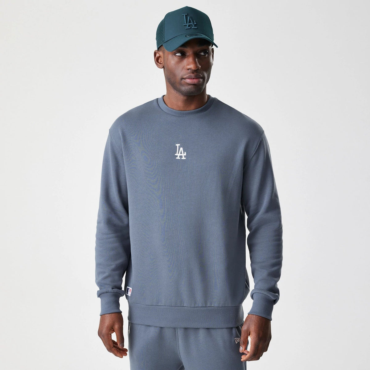 LA Dodgers MLB Midi League Essential Dark Grey Oversized Crew Neck Sweater-Benirox