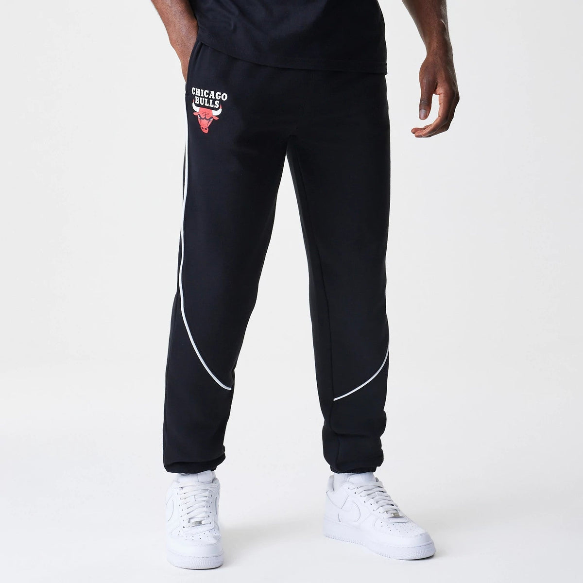 Chicago Bulls NBA Piping Navy Joggers-Benirox