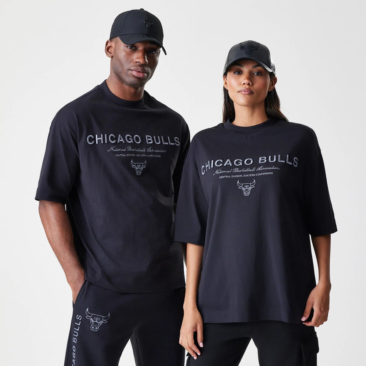 Chicago Bulls NBA Linear Black T-Shirt-Benirox