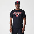 Chicago Bulls NBA Script Black T-Shirt-Benirox