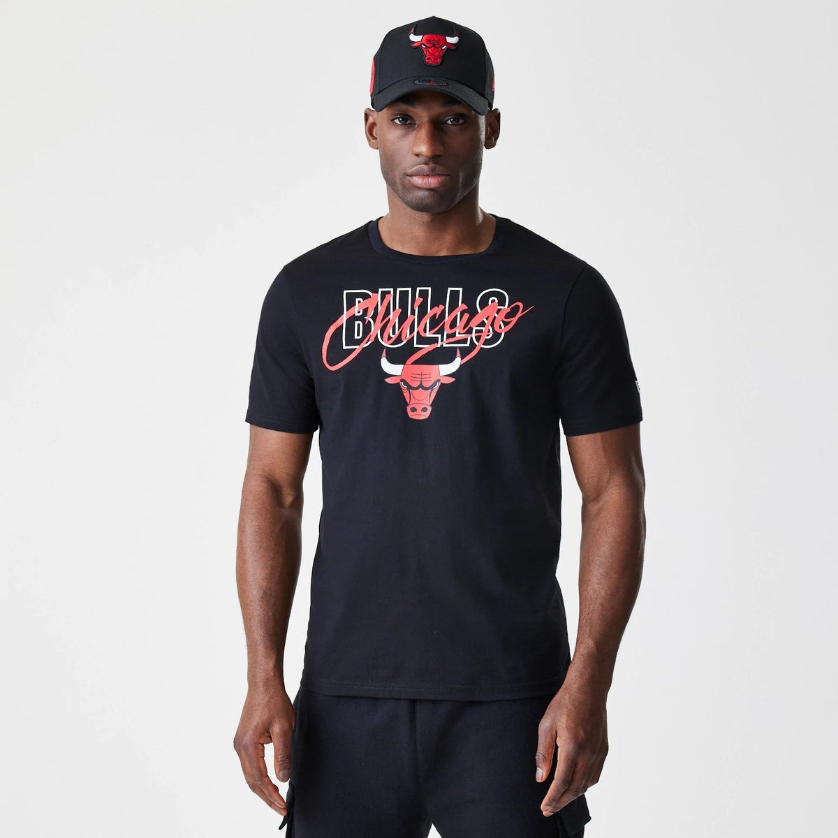 Chicago Bulls NBA Script Black T-Shirt-Benirox