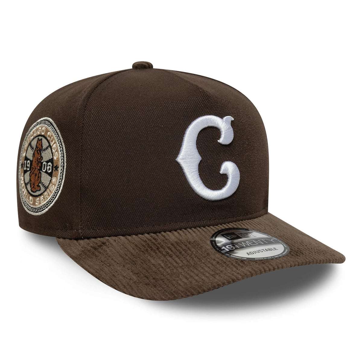 Chicago Cubs MLB Cooperstown Cord Dark Brown 19TWENTY Adjustable Cap-Benirox