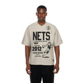 Brooklyn Nets NBA Throwback Prep Light Beige T-Shirt-Benirox