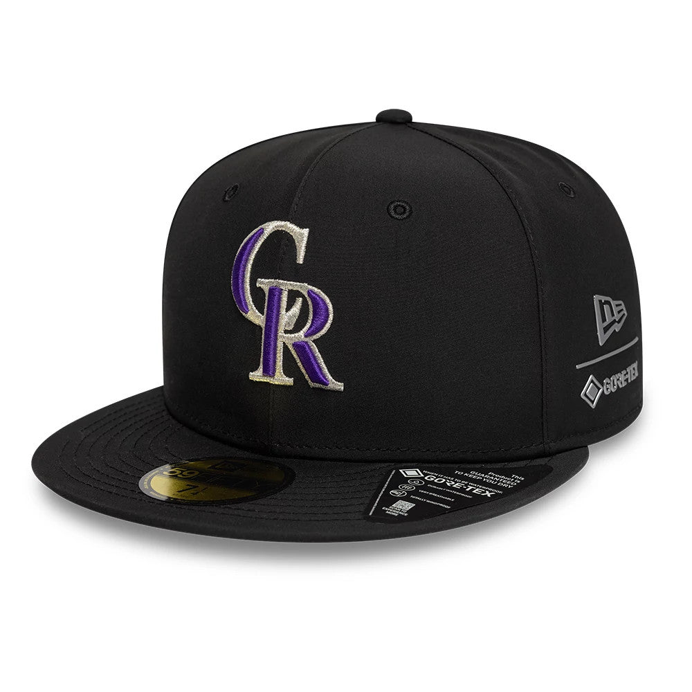 Colorado Rockies MLB Gore-Tex Black 59FIFTY Fitted Cap-Benirox