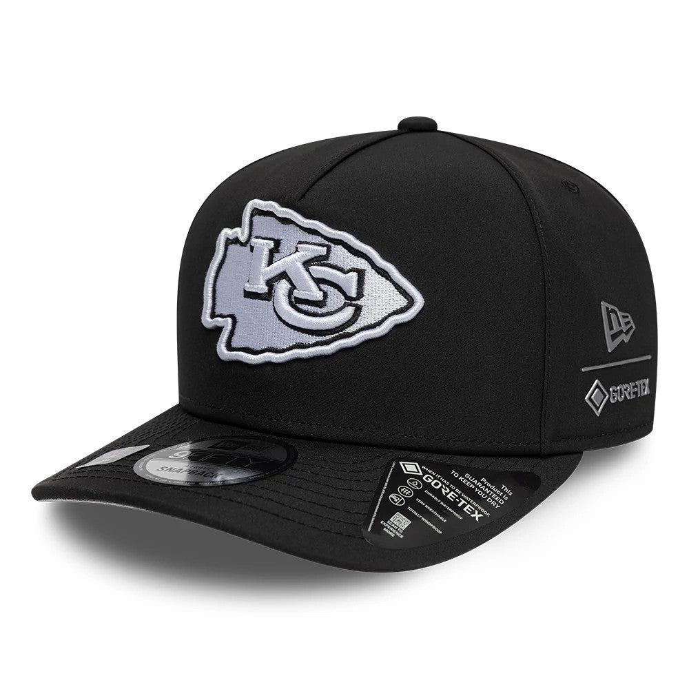 Kansas City Chiefs NFL Gore-Tex Black 9FIFTY A-Frame Snapback Adjustable Cap-Benirox